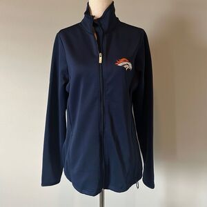 Denver Broncos ladies full zip Antigua sz M